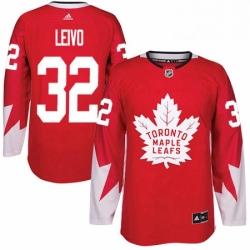 Youth Adidas Toronto Maple Leafs 32 Josh Leivo Authentic Red Alternate NHL Jersey 