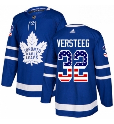Youth Adidas Toronto Maple Leafs 32 Kris Versteeg Authentic Royal Blue USA Flag Fashion NHL Jersey 