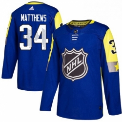 Youth Adidas Toronto Maple Leafs 34 Auston Matthews Authentic Royal Blue 2018 All Star Atlantic Division NHL Jersey 