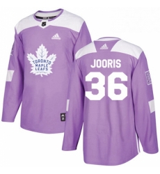 Youth Adidas Toronto Maple Leafs 36 Josh Jooris Authentic Purple Fights Cancer Practice NHL Jersey 