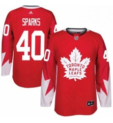 Youth Adidas Toronto Maple Leafs 40 Garret Sparks Authentic Red Alternate NHL Jersey 
