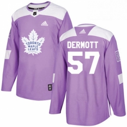 Youth Adidas Toronto Maple Leafs 57 Travis Dermott Authentic Purple Fights Cancer Practice NHL Jersey 