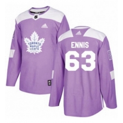 Youth Adidas Toronto Maple Leafs 63 Tyler Ennis Authentic Purple Fights Cancer Practice NHL Jersey 