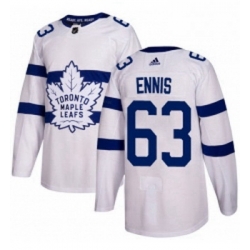 Youth Adidas Toronto Maple Leafs 63 Tyler Ennis Authentic White 2018 Stadium Series NHL Jersey 