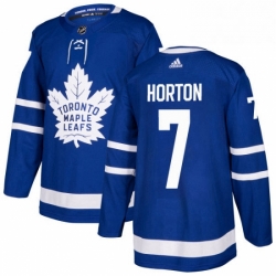 Youth Adidas Toronto Maple Leafs 7 Tim Horton Authentic Royal Blue Home NHL Jersey 