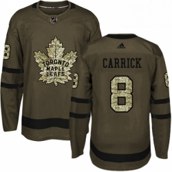 Youth Adidas Toronto Maple Leafs 8 Connor Carrick Authentic Green Salute to Service NHL Jersey 
