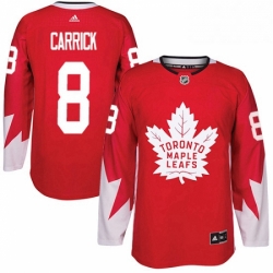 Youth Adidas Toronto Maple Leafs 8 Connor Carrick Authentic Red Alternate NHL Jersey 