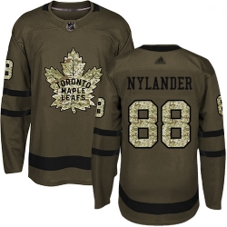 Youth Maple Leafs 88 William Nylander Green Salute to Service Stitched Hockey Jersey