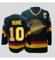Canucks #10 Pavel Bure CCM Throwback Stitched Black NHL Jersey