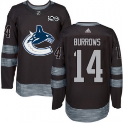 Canucks #14 Alex Burrows Black 1917 2017 100th Anniversary Stitched NHL Jersey