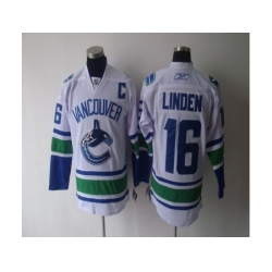 Canucks #16 Trevor Linden White Stitched Youth NHL Jersey