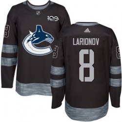 Canucks #8 Igor Larionov Black 1917 2017 100th Anniversary Stitched NHL Jersey