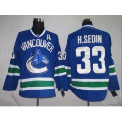 Hockey Jerseys Vancouver Canucks 33 H.SEDIN blue