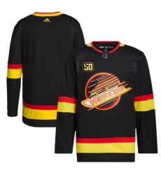 Men Vancouver Canucks Blank 50th Anniversary Black Stitched jersey