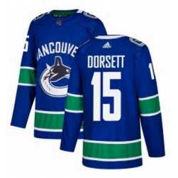 Mens Adidas Vancouver Canucks 15 Derek Dorsett Authentic Blue Home NHL Jersey 