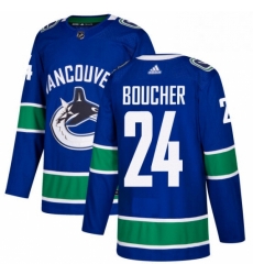 Mens Adidas Vancouver Canucks 24 Reid Boucher Authentic Blue Home NHL Jersey 