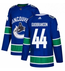 Mens Adidas Vancouver Canucks 44 Erik Gudbranson Premier Blue Home NHL Jersey 
