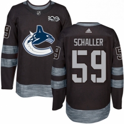 Mens Adidas Vancouver Canucks 59 Tim Schaller Authentic Black 1917 2017 100th Anniversary NHL Jersey 