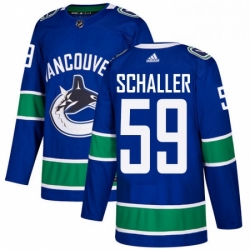 Mens Adidas Vancouver Canucks 59 Tim Schaller Authentic Blue Home NHL Jersey 