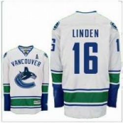 RBK hockey jerseys&Vancouver Canucks #16 LINDEN white jerseys