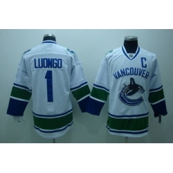 Vancouver Canucks 1 R.Luongo white jerseys C patch
