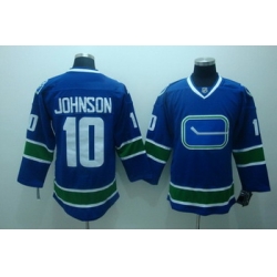 Vancouver Canucks 10 Johnson blue Hockey 3rd jersey