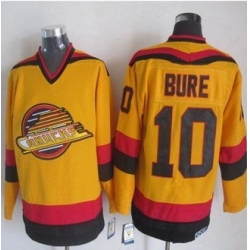 Vancouver Canucks #10 Pavel Bure Gold CCM Throwback Stitched NHL Jersey