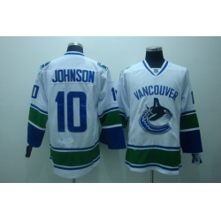 Vancouver Canucks 10 johnson white Hockey Jerseys