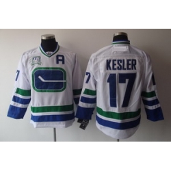 Vancouver Canucks 17 Ryan Kesler 40th Anniversary A Patch White Jersey