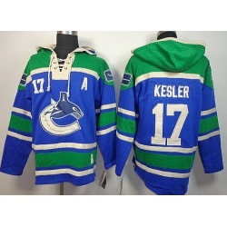 Vancouver Canucks 17 Ryan Kesler Blue Lace-Up NHL Jersey Hoodies