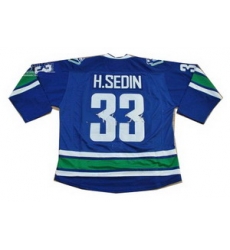 Vancouver Canucks 33 Henrik H.Sedin C patch blue color Ice Hockey Jersey