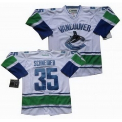 Vancouver Canucks #35 Cory Schneider white Jersey