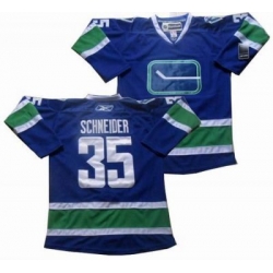 Vancouver Canucks #35 Schneider blue 3rd Jersey