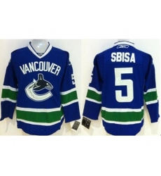 Vancouver Canucks #5 Luca Sbisa Blue Stitched Jersey