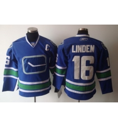 Vancouver Canucks Trevor Linden 16 With C Captian Patch White Jersey 3Rd
