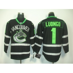 nhl vancouver canucks #1 luongo black Jersey