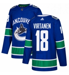 Youth Adidas Vancouver Canucks 18 Jake Virtanen Authentic Blue Home NHL Jersey 