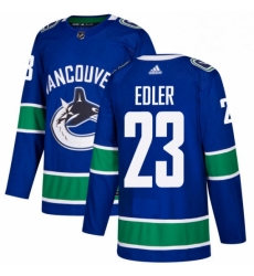 Youth Adidas Vancouver Canucks 23 Alexander Edler Authentic Blue Home NHL Jersey 