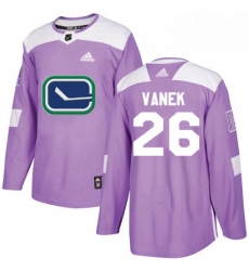 Youth Adidas Vancouver Canucks 26 Thomas Vanek Authentic Purple Fights Cancer Practice NHL Jersey 