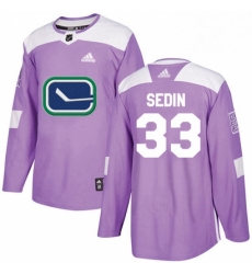 Youth Adidas Vancouver Canucks 33 Henrik Sedin Authentic Purple Fights Cancer Practice NHL Jersey 