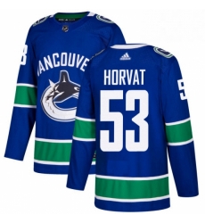 Youth Adidas Vancouver Canucks 53 Bo Horvat Authentic Blue Home NHL Jersey 