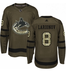 Youth Adidas Vancouver Canucks 8 Igor Larionov Authentic Green Salute to Service NHL Jersey 