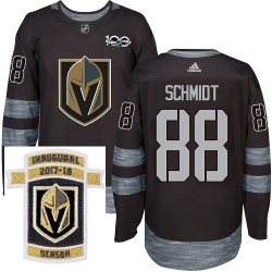 Adidas Golden Knights #88 Nate Schmidt Black 1917 2017 100th Anniversary Stitched NHL Inaugural Season Patch Jersey