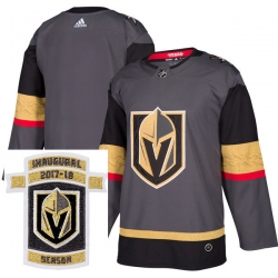 Adidas Golden Knights Blank Grey Home Authentic Stitched NHL Inaugural Season Patch Jersey