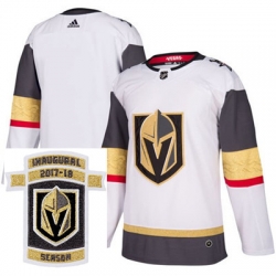 Adidas Golden Knights Blank White Road Authentic Stitched NHL Inaugural Season Patch Jersey