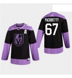 Men Golden Knights  67 Max Pacioretty Hockey Fights Cancer Practice Jersey