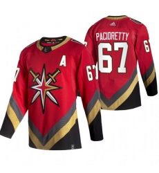 Men Vegas Golden Knights 67 Max Pacioretty Red Adidas 2020 21 Reverse Retro Alternate NHL Jersey