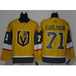 Men Vegas Golden Knights 71 William Karlsson Gold 2020 21 Adidas Jersey