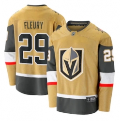 Men Vegas Golden Knights Marc Andre Fleury Fanatics Branded Gold 2020 21 Alternate Premier Breakaway Player Jersey