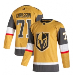 Men Vegas Golden Knights William Karlsson adidas Gold 2020 21 Alternate Authentic Player Jersey